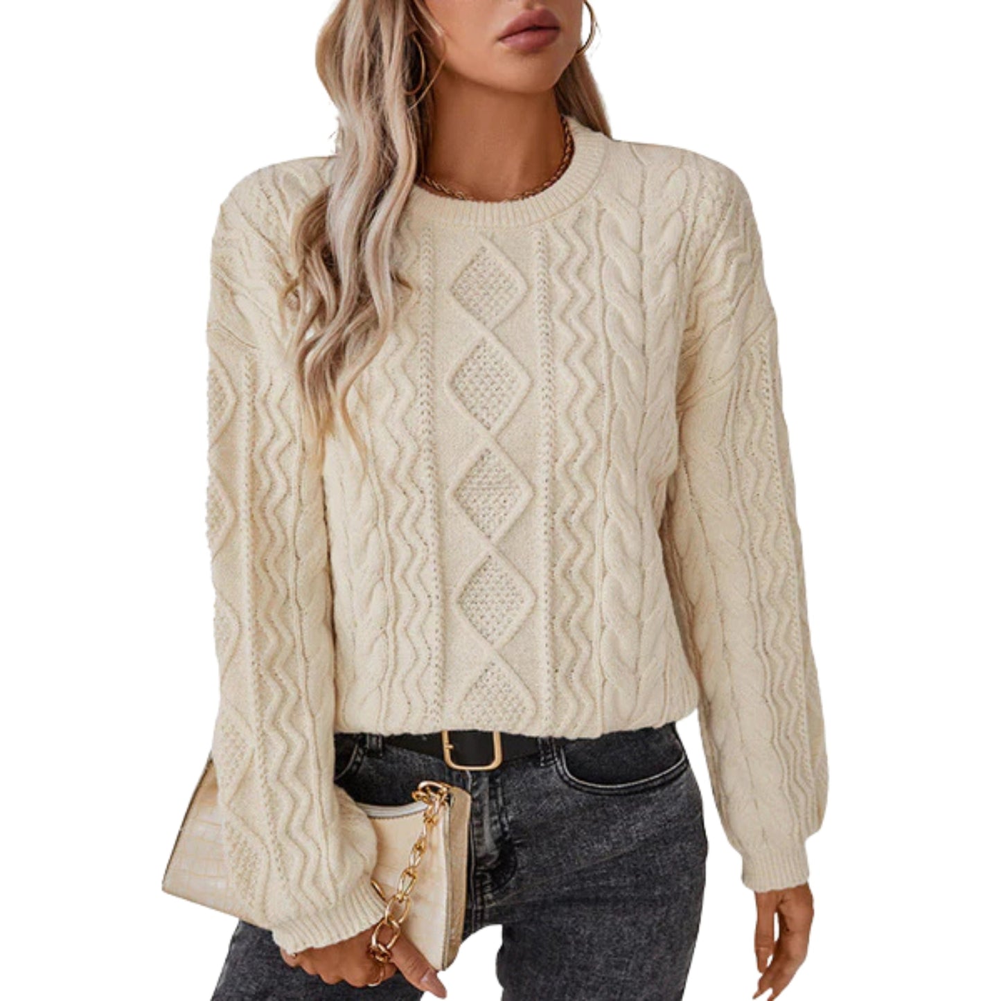 Evelyn | Women's Classic Cable Knit Sweater