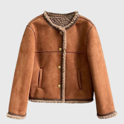 Charlene | Buttonless Sheepskin Jacket