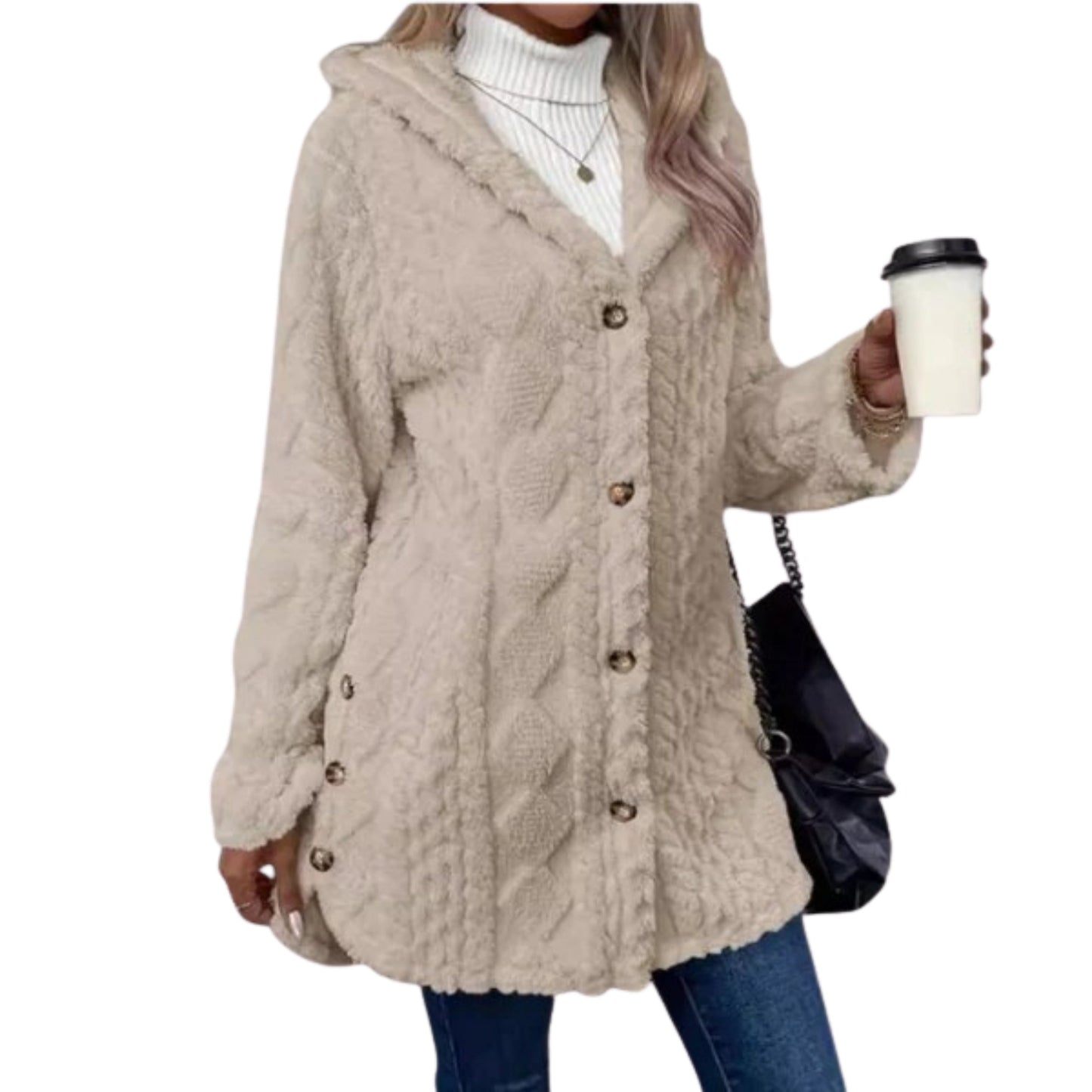 Kylie | Cosy Button Cardigan Jacket