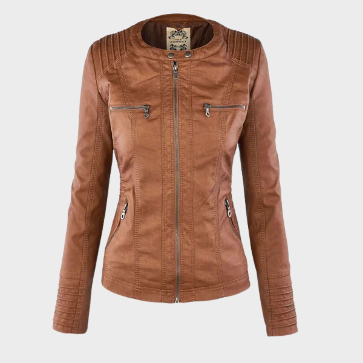 Gia | Leather Biker Jacket