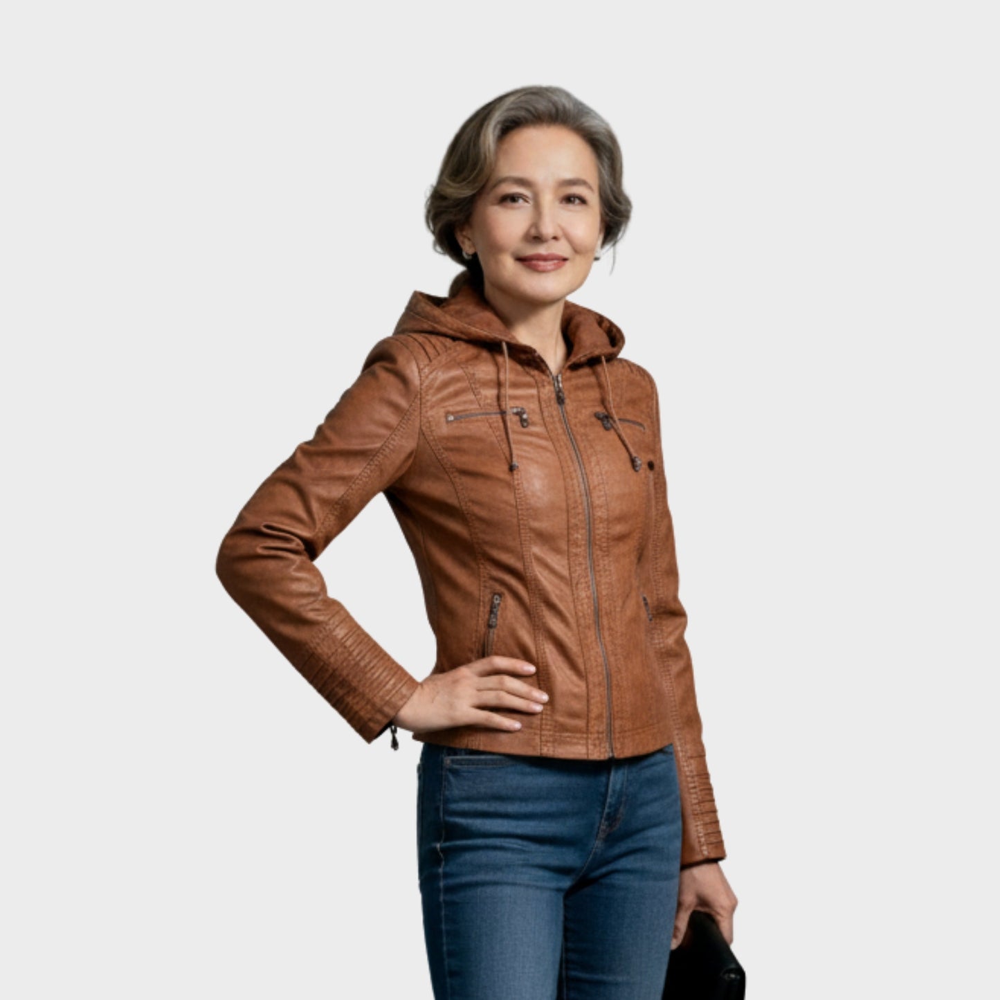 Gia | Leather Biker Jacket