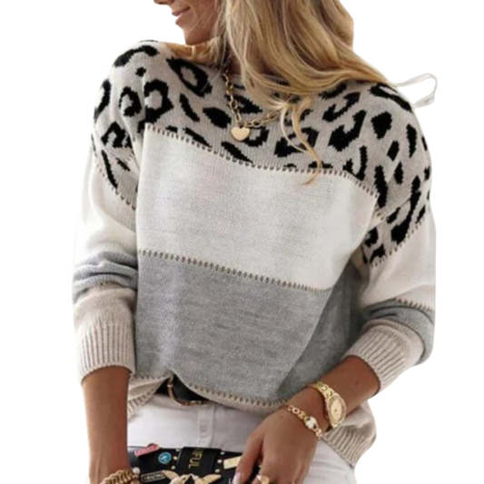 Olivia | Chic Leopard Print Sweater