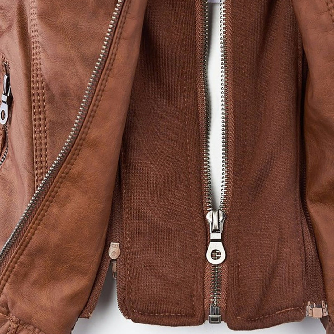 Gia | Leather Biker Jacket