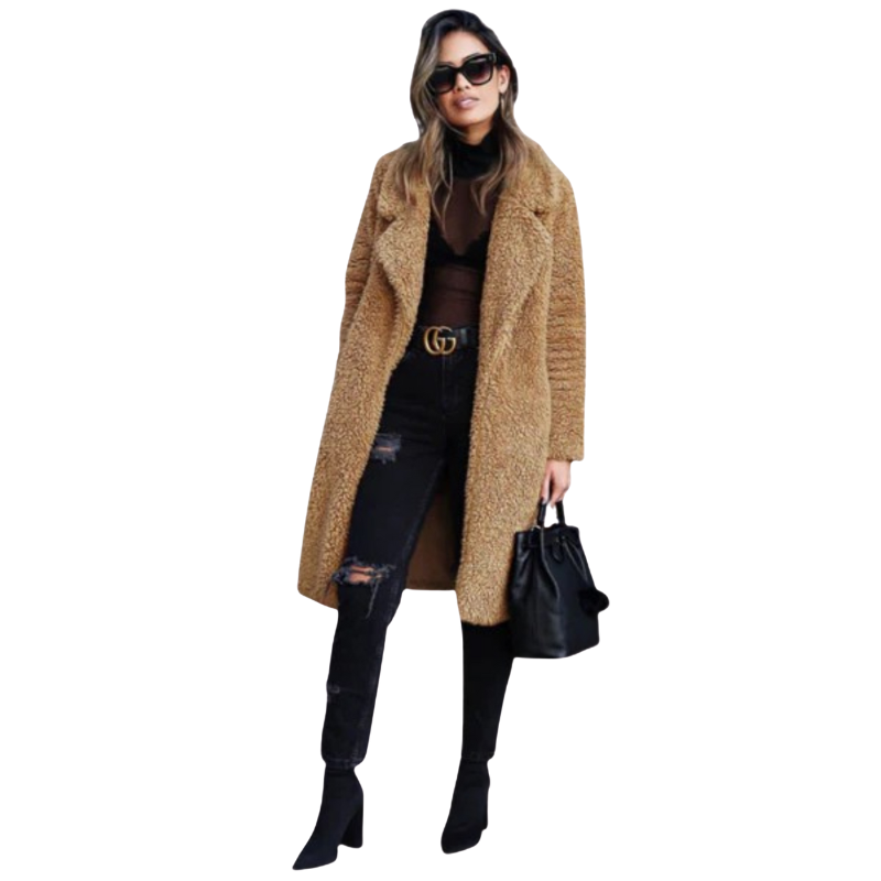Alliah | Long Fleece Coat