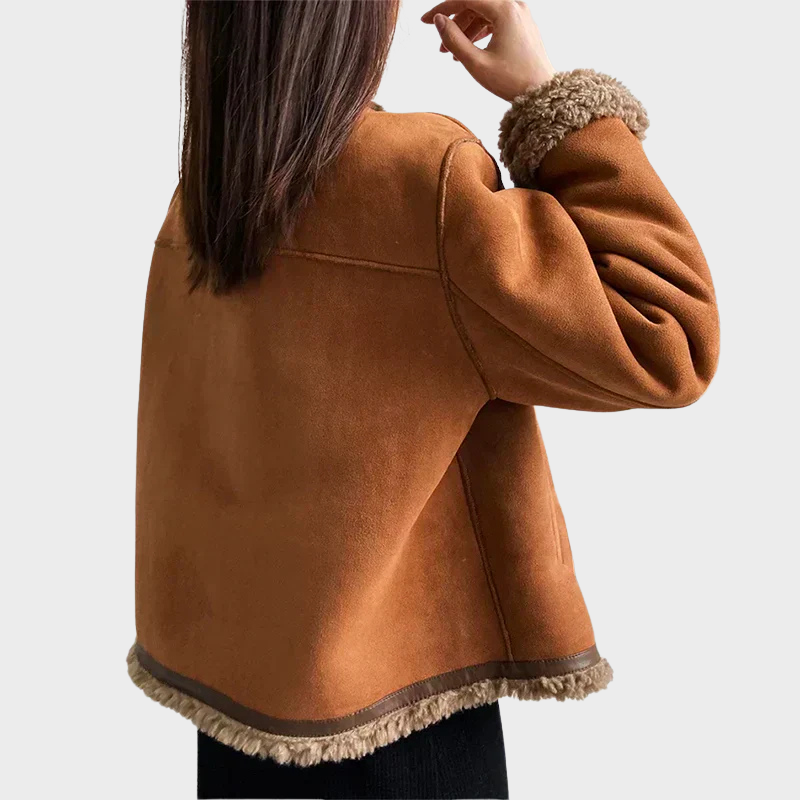 Charlene | Buttonless Sheepskin Jacket